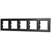 Horizontální 5násobný rám pro pětinásobnou Asphora Socket. Antracit