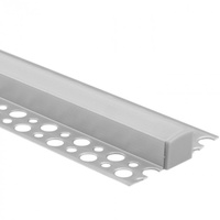 Hliníkový LED profil pro sádrokartonové desky REGIPS dlaždice eloxované 2m s matným difuzorem pro LED pásky + koncovky GN Ecolight series