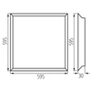 Kancelářský panel LED Plafond 60x60 36W 4320lm 4000K Neutral 110° Flush Mounted Square White BAREV KANLUX