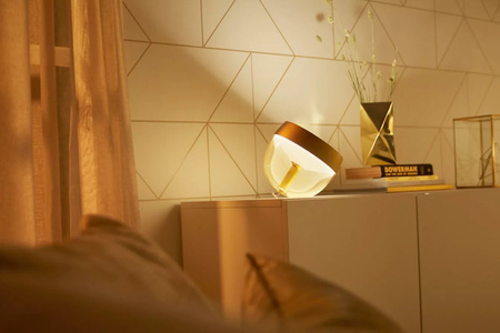 Stolní lampa IRIS LED Gold EU/UK 8,1W CCT RGB PHILIPS HUE Bluetooth Zigbee