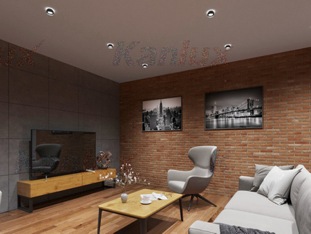 LED GU5.3 GU10 Kruhové černé halogenové stropní bodové svítidlo Govik Kanlux pro zápustnou montáž