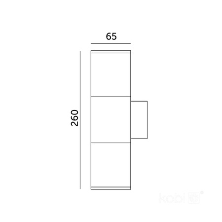 Zahradní venkovní nástěnné svítidlo 2x GU10 IP54 Black Querk Kobi