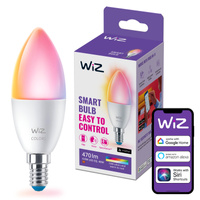 LED žárovka E14 Candle C37 4,9W = 40W 470lm 2200-6500K RGB + TW Smart SMART WiFi Bluetooth App WiZ