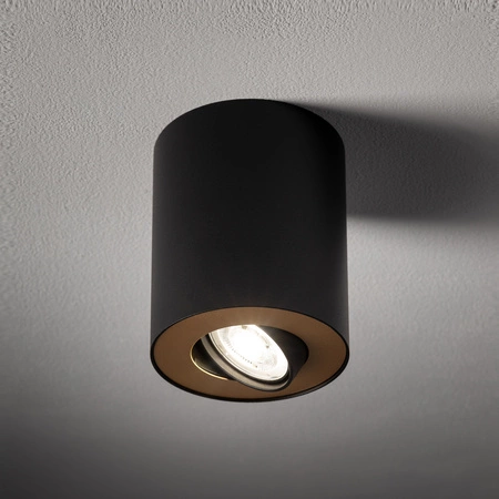 Stropní svítidlo SET 8901 Nowodvorski černá a zlatá GU10 bodová trubice přisazená k povrchu moderní