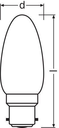 LED žárovka B35 Candle B22d 5,5W = 60W 806lm 2700K Warm 300° Retrofit Filament CLASSIC Osram
