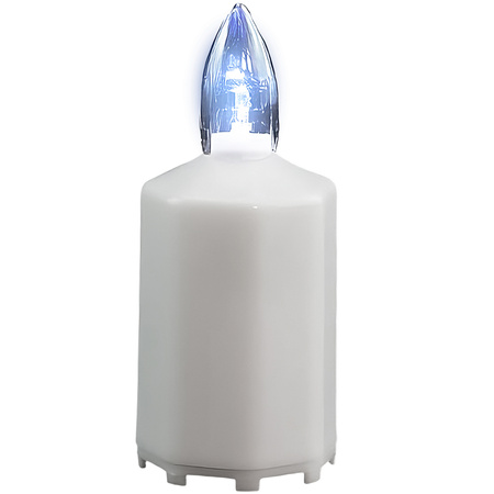 Sada 15x náplň do elektrické svíčky LED + 2 baterie R6 bílá