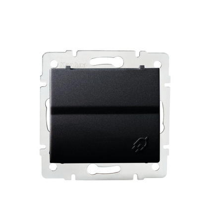 16A síťová zásuvka IP44 Square Black LOGI Kanlux
