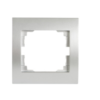 Horizontální zásuvka s jedním rámečkem pro povrchovou montáž Silver LOGI Kanlux