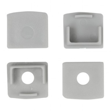 Hliníkový LED profil pro sádrokartonové desky REGIPS dlaždice eloxované 2m s matným difuzorem pro LED pásky + koncovky GN Ecolight series