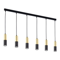 ELIT BLACK Stropní závěsné svítidlo černé a zlaté moderní 6xGU10 4368 TK Lighting