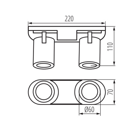 Nástěnné svítidlo Stropní svítidlo Nastavitelné LED GU10 Round White Gold Laurin Kanlux