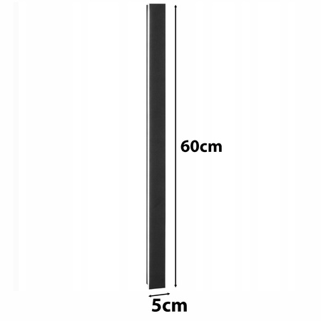 Zahradní lampa LED nástěnná lampa 19W Architektonické svítidlo obdélníkové černé 60CM