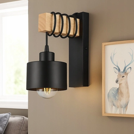 Nástěnná objímka E27 pro povrchovou montáž černá Elza Masterled