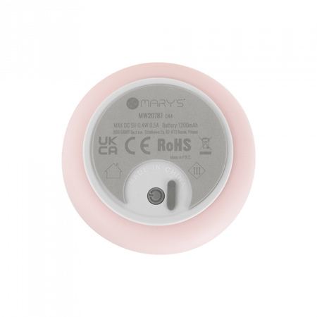 Dětské LED noční světlo 0,4W 3000K teplé + vícebarevné RGB USB dobíjecí 1200mAh růžové + dálkové ovládání VELKÝ MÉĎA MÁRIE