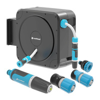 Automatický naviják na zahradní hadici s 20m koncovkami + zavlažovací sada ERGO CELLFAST