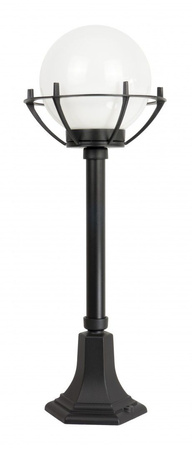 Venkovní zahradní lampový stožár LANTERN E27 Koule s košíkem 200 K 5002/3/KPO 72cm černá Su-Ma