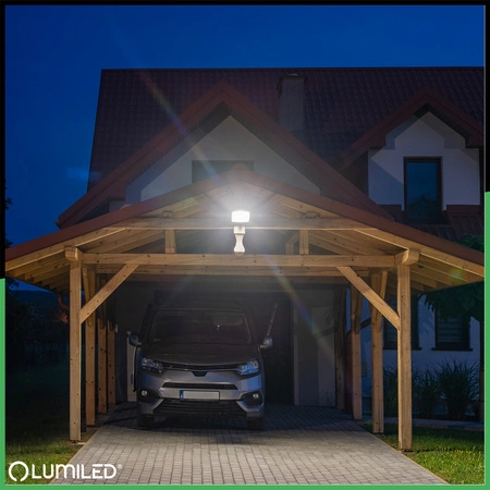 LED Reflektor snímač pohybu 20W, 1800lm 4000K IP44 Černá ZUNA2 LUMILED