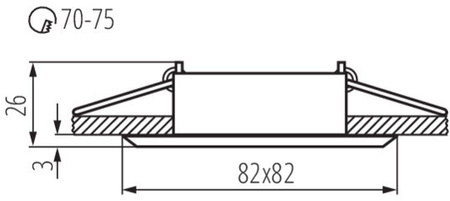Čtvercové vestavné halogenové stropní svítidlo EVIT MR16 Gx5.3 hliník Kanlux