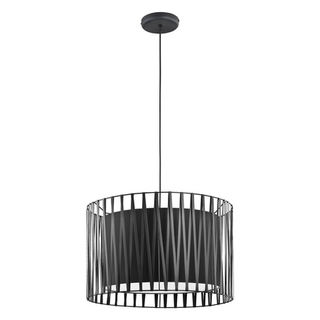 HARMONY BLACK Závěsné stropní svítidlo Stínidlo černé Elegant 3xE27 1655 TK Lighting