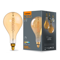 LED žárovka E27 PS160 Pear 8W = 42W 500lm 1800K Warm 360° FILAMENT Amber Dimmable Videx