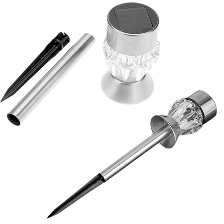 LED solární zahradní svítidlo. vestavěné CRYSTAL RGB