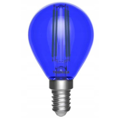 LED žárovka E14 G45 4,5W Filament Blue TOSHIBA