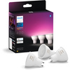 3x LED žárovka GU10 s reflektorem 4,2W = 50W 400lm 2000-6500K CCT + RGB SMART Smart Bluetooth ZigBee Bílá a barevná atmosféra Philips HUE