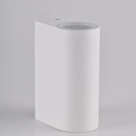 Venkovní nástěnné svítidlo shora dolů s LED 2x GU10 BOSTON GOLDLUX (Polux) ALUMINIUM White oválné