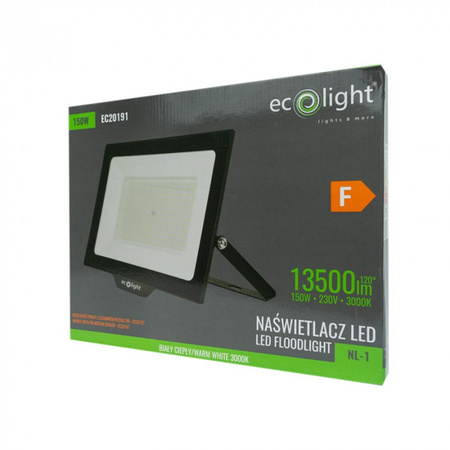 LED reflektor 150W 13500lm 3000K teplý IP65 NL-1 Ecolight