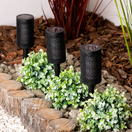 Solární zahradní lampa LED Driving Torch 39cm IP44 Dusk Sensor