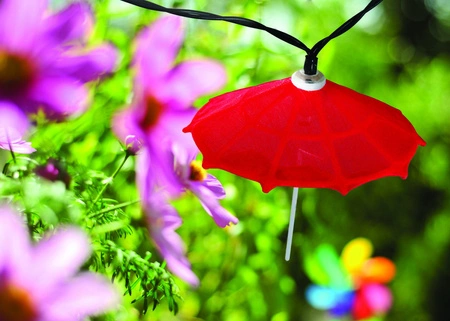 Solární LED PARASOLY zahradní girlanda 6500K vícebarevná GOLDLUX (Polux) 5901508311559