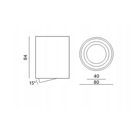 Povrchová montáž HALOGEN SPOT TUBA Reflektor Kulaté svítidlo Moving White Kobi