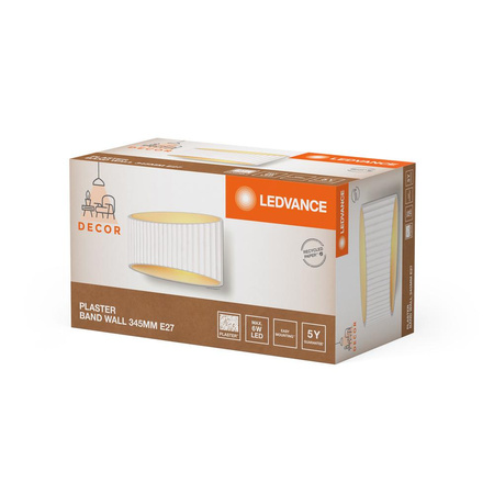 Dekorativní nástěnné svítidlo Nástěnná povrchová montáž E27 Bílá Dekor Ledvance