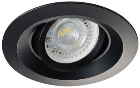 Kruhové stropní bodové svítidlo nastavitelné GU5.3 GU10 kulaté černé barvy Kanlux