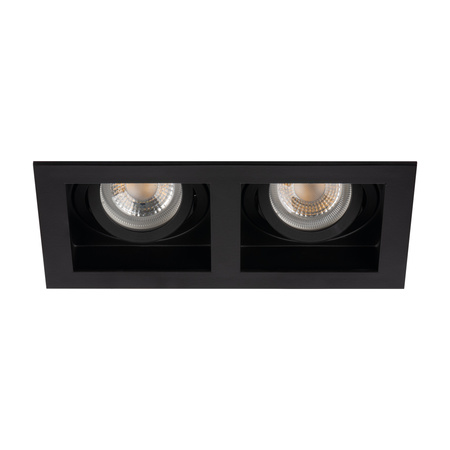 ARET vestavné stropní svítidlo 2x GU10/GU5,3 Square Movable Black KANLUX