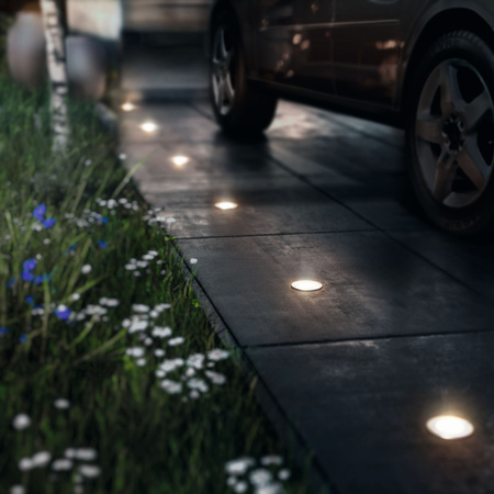 LED zahradní lampa na zem MOSS myGarden 3W 2700K IP67 kulatá stříbrná PHILIPS