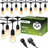 Venkovní řetěz 20m, 40x E27 Žárovky 1.3W 2200K MALUS LUMILED