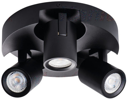 LED GU10 LED Reflektor Stropní světlo nastavitelné kulaté černé Laurin Kanlux