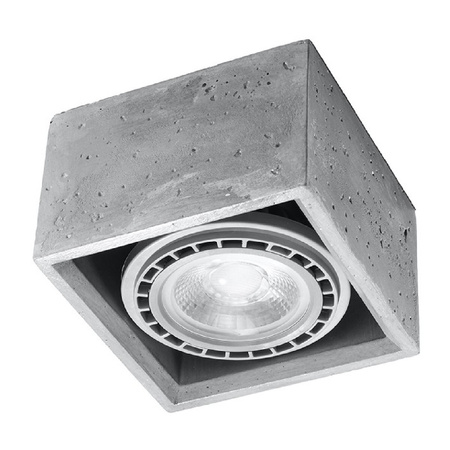 Svítidlo pro povrchovou montáž QUATRO 1 GU10 ES111 Spot Square Grey SOLLUX