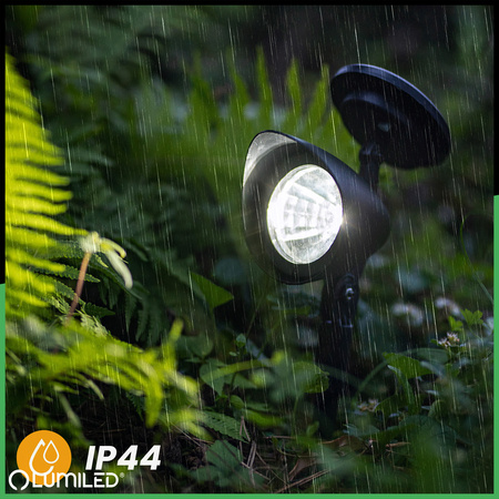 Solární LED lampa reflektor směrový, IP44 6500K OGA LUMILED