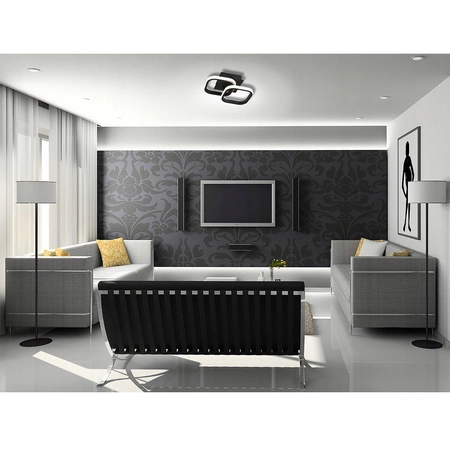 LED lustrové stropní svítidlo 16W NEBULA GEMINI Black