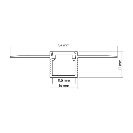 Podhledový Architektonický Hliníkový Profil pro LED do Sádrokartonových Desek, 1m + Mléčná Krytka LUMILED