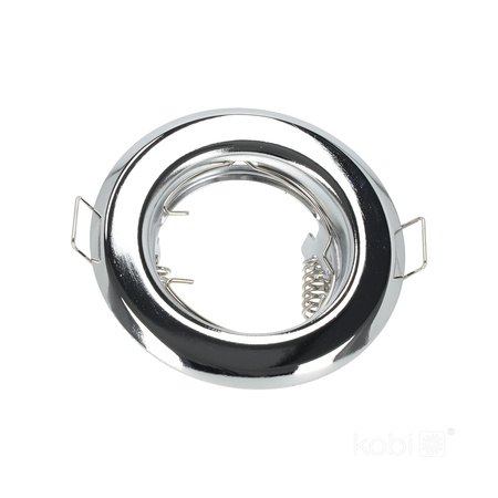 Halogenové zapuštěné bodové svítidlo GU10 Chrome Round Kobi pro zápustnou montáž