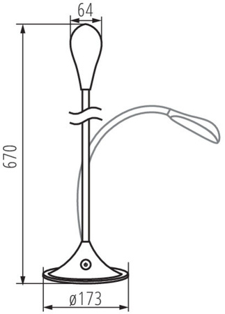 Stolní LED lampa Franco černá 6.5W 390lm 3000k Teplá bílá Kanlux
