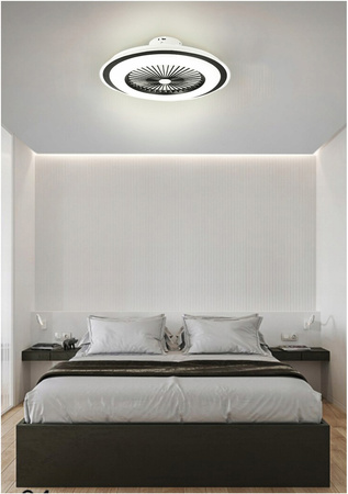 PLAFON LED RODOS FAN stropní svítidlo 72W 2700K-6500K černá + dálkový ovladač