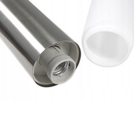 Venkovní zahradní lampa E27 SILVER SLOUP 65cm se zásuvkou 230V