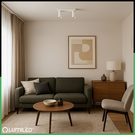 SPOT TUBA Reflektor Halogenové stropní svítidlo 2x GU10 TABULA LUMILED