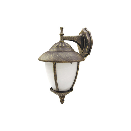 Zahradní lampa LED nástěnná lampa MADRID E27 IP43 Down Lucerna starožitná zlatá RABALUX