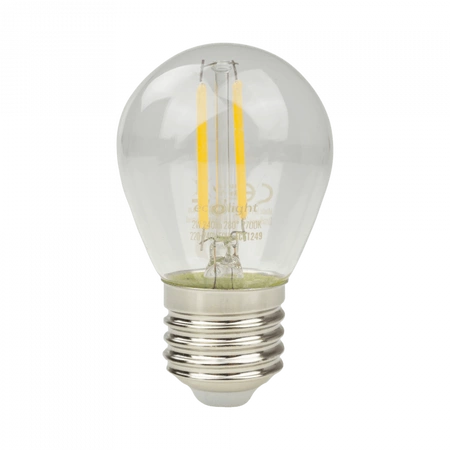 LED žárovka Ball P45 E27 2W 240lm 2700K Warm FILAMENT Ecolight
