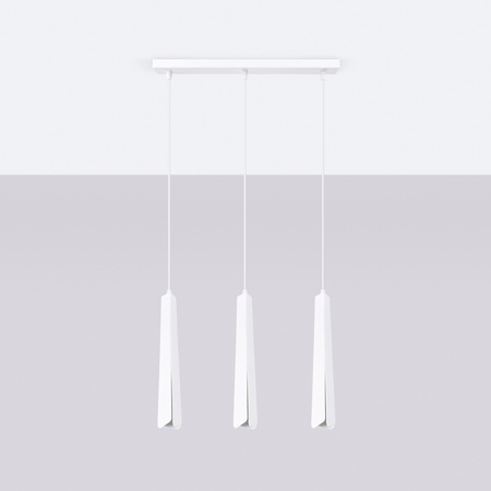 PRYSM 3L 3xG9 Bílá skandinávská závěsná lampa SOLLUX